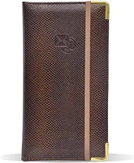 FIS FSAD25X13.5SPUE English/Italian PU Padded Cover 64 Sheets Executive Address Book, 250 mm x 135 mm Size, Brown