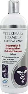 VFCC Antiparasitic and Antiseborrheic Medicated Dog Shampoo 473 ml, White