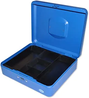 FIS Cash Box with Number Lock, 12-Inch Size, Blue