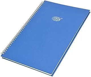 FIS 5mm Square Lines 96 Sheets Spiral Manuscript Book, 2 Quire Size, Blue