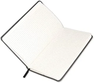 120-Sheets FIS Executive Notebook Italian PU 5mm Square, 13x21cm, Black - FSNBEX5M1321BK