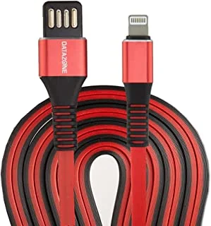 Datazone Fast Charger Cable for IOS Devices, Double Sided USB A to Lightning Cable DZ-IP2MF Red