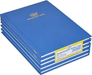 Fis fsmna52q 8mm single ruled 96 sheets manuscript books 5-pack, 2 quire size, blue