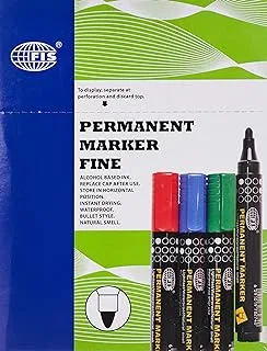 FIS Fine Permanent Markers 12-Pieces Set, Red