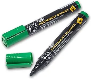 FIS Fine Permanent Markers 12-Pieces Set, Green