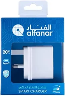 Alfanar USB Fast Charging Adaptor (Type-C 20W) Compatible for all smartphones, tablets, power banks