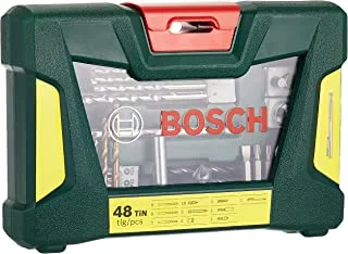BOSCH - V-Line Drill and Screwdriver Bit Set, Tin-coated 48 pieces with magnetic Stick