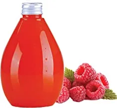 Hotpack Drop Shaped Plastic Bottle with Red Cap 300ml, 10 Pieces