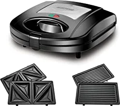 Black & Decker 650-780W Sandwich & Grill Maker Non-Stick 2in1 Interchangeable Sandwich and Grill Maker, With Indicator and Ready to Cook Lights TS2120-B5 2 Years Warranty