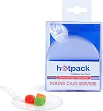Hotpack Round Heavy Weight Plastic Cake Servers 12-Pieces