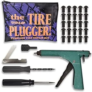 Stop & Go 1075 30 Piece Tubeless Tire Plugger Repair Kit for Punctures and Flats on Car, Motorcycle, ATV, Jeep, Truck, & Tractor (25 Mushroom Plugs)