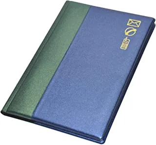 FIS FSADA5EPVC 50 ورقة دفتر عناوين باللغة الإنجليزية مع غطاء PVC ، مقاس 148 مم × 210 مم