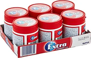 Extra Strawberry Chewing Gum Bottle, 60 Pieces
