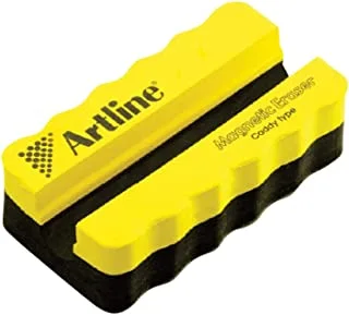 Artline Caddy Type Magnetic White Board Eraser, Yellow