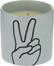 Paddywax Impressions Ceramic Lavender and Thyme with 'Peace', 5.75 oz, Mint