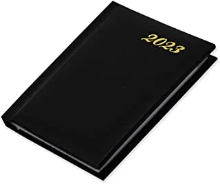 دفتر مذكرات للجيب من اف اي اس 2023 ، فينيل انجليزي ، قطعة واحدة مبطن باللون الاسود - FSDI10EN23BK