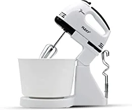 FLEXY® Germany Turbo 7 Speed 250W Hand Mixer With 2 Beaters, 2 Dough Hooks And 2L Bowl - 2 Years Warranty