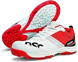 دي إس سي زوتر حذاء الكريكيت للرجال والأولاد ، مقاس 4 UK (أبيض-أحمر)