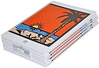 FIS FSNBSA41901 لولبية غلاف صلب سطر واحد 100-Sheets Notebook 5-Pieces ، A4 حجم