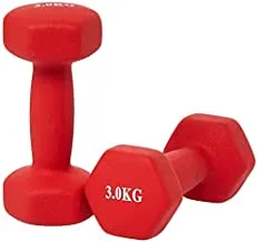 COOLBABY Neoprene Dumbbells Weights Exercise-3KG*2