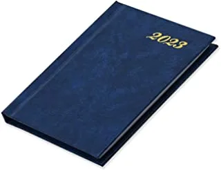 دفتر يوميات للجيب من Fis 2023 بغلاف صلب إنجليزي - أزرق - FSDI12EN23BL
