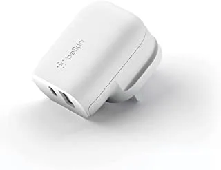 Belkin 37W USB Type C PPS PD Dual Port Wall Phone Charger, Power Delivery 25W USB C Port and 12W USB A Port for Fast Charging Samsung Galaxy S23, Ultra, Plus, Note 20, iPhone 14 Series and More