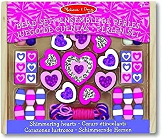 Melissa & Doug Shimmering Hearts Wooden Toy Bead Set Arts And Crafts Developmental Toy 3+ Gift For Boy Or Girl
