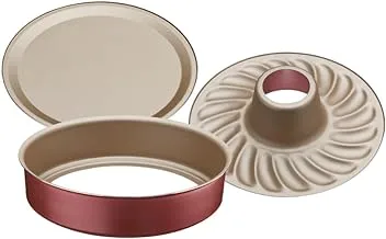 Tramontina Brasil 26cm Red Aluminum Cake Pan with Removable Bottom and Starflon Max PFOA Free Nonstick Coating