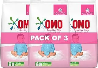 Omo Laundry Active Automatic Powder Detergent for allergen skin, Sensitive, Gentle on skin, tough on stains, 15kg (3 x 5kg)