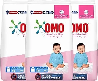 OMO Semi-Automatic Laundry Powder Detergent, for Sensitive Skin, 5Kg (Pack of 3)