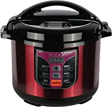 FLEXY Electric Pressure Cooker with Smart Program Features | Slow Cooker, Steamer & Warmer (Elegant Red)