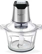 Flexy Food Processor Electric | Chopper, Mincer and Blender for Garlic, Onion Chilli, Veggies, Pumpkin & Nuts - Transparant