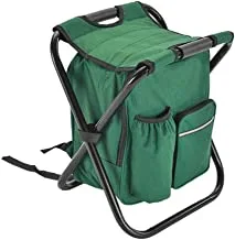 Folding Camping Backpack Chair Stool And Food Storage Bag For Outdoor Camping Hiking Picnic Traveling Fishing Beach BBQ And Parks With Comfortable Shoulder Straps Multifunctional And Versatile