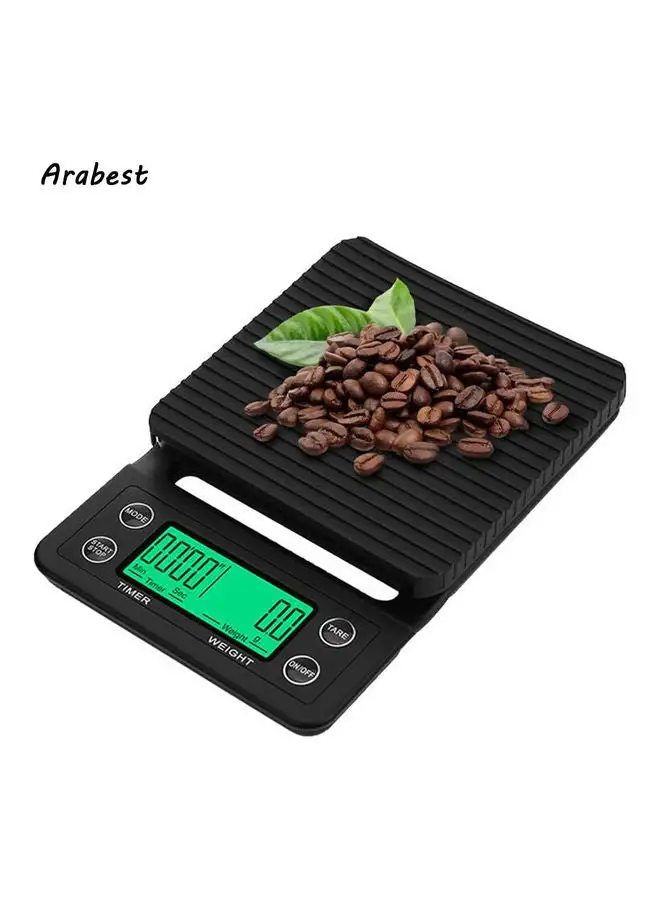 Arabest Drip Coffee Digital Scale With Timer Electronic Black