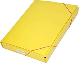 حقيبة مستندات FIS FSBD1205YL PP بشريط مطاطي ، مقاس 210 مم × 330 مم ، أصفر