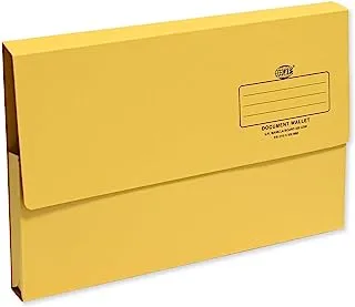 محافظ مستندات FIS لون أصفر ، عبوة من 50 قطعة ، 320 جرامًا ، مقاس F / S (210 × 330 مم) - FSFF8YL