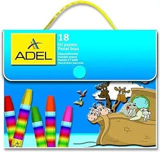 Adel ALCR-818000 Oil Pastel Hexagonal Colors 18 Pieces Set