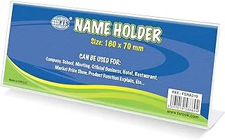 FIS FSNA319 1 Sided Table Name Holders, 180 x 70 mm Size