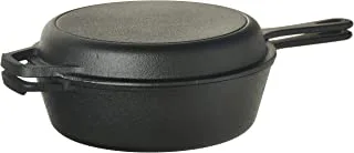 Al Rimaya Cast Iron Pot with Handle, 26.6 cm Size, Black, One Size