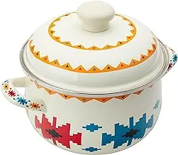 Al Rimaya Enamel Casserole Pot, 26 cm Size, Multicolor