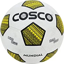 Cosco Mundial Nylon Foot Ball, Size 5, White/Black