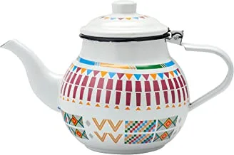 Al rimaya asiri design enamel kettle 1.5 liter capacity, white
