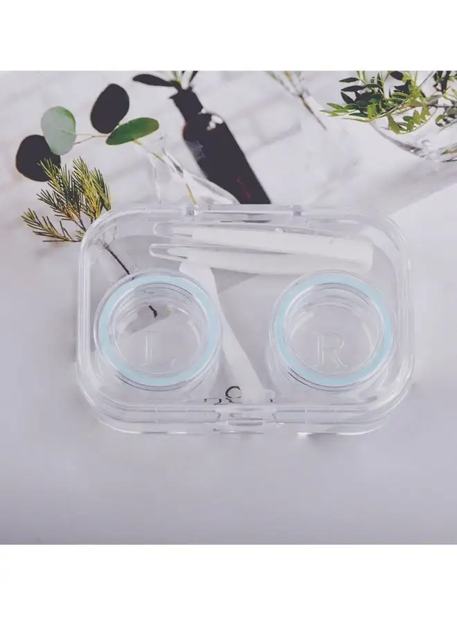 Generic Mini Contact Lens Case Box, Holder Container with Soak Storage Kit Portable Mini Contact Lens, Protect Your Eyes by Changing Your Lens Case Monthly