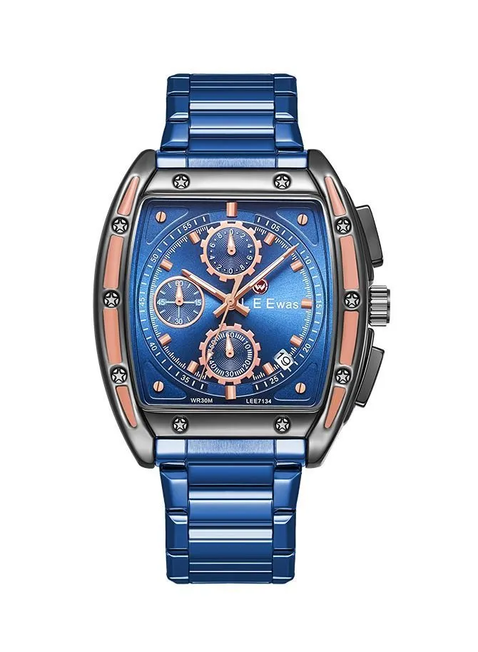 LEEWAS LEEwas Men's Waterproof Quartz Wrist Watch (BLUE)