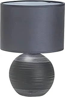 مصباح طاولة سيراميك بتصميم غير متماثل لغرفة المعيشة وغرفة النوم والمنزل بجانب السرير ومنضدة المكتب المنزلي والقراءة E27 / 60 Watts ، D4004 ، أسود اللون صغير