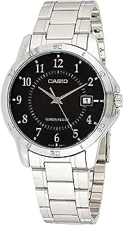 Casio Men's Black Dial Stainless Steel Band Watch - MTP-V004D-1, Analog, Quartz