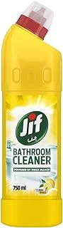 JIF Bathroom Cleaner, 10x better cleaning & whiteness, Lemon Breeze, Kills 99% of bacteria & viruses, 750ml