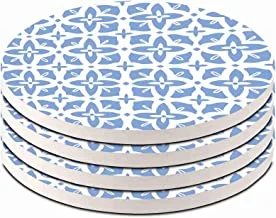 Lowha Moroccan Art Ceramic Coasters for Drinks 4-Pieces