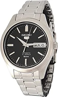 Seiko Black Dial Analog Automatic Stainless Steel Watch For Men Snk883J