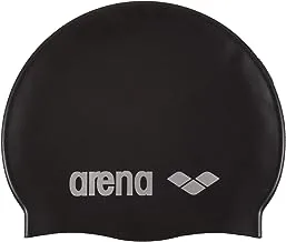 قبعة سباحة من السيليكون للجنسين من Arena للكبار ، للتدريب والسباقات ، سيليكون 100٪ ، خالية من التجاعيد ، مواد صلبة ومطبوعات